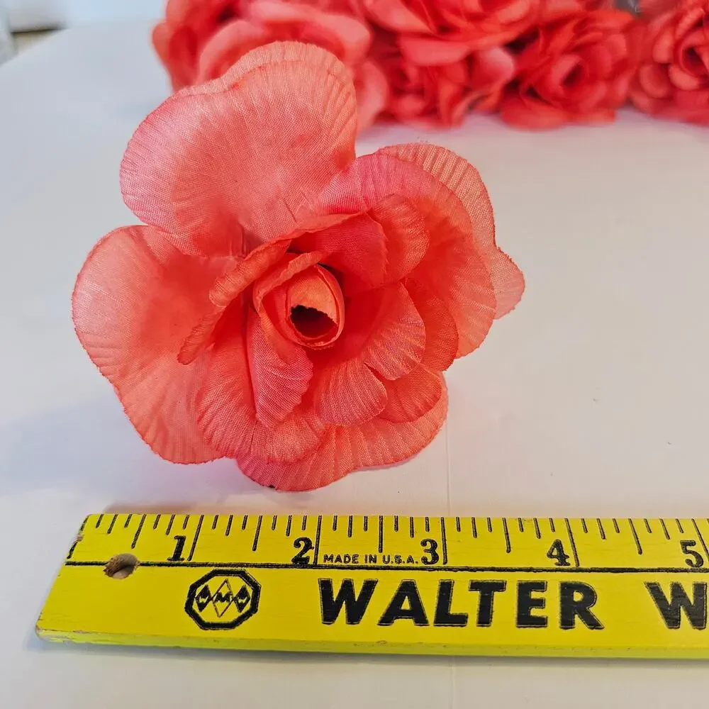 Artificial Coral Silk Roses 3